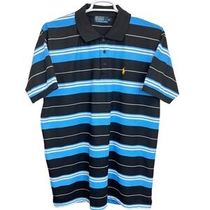 Polo by Ralph Lauren Polo Shirt Blue 1X  Short Sleeve Casual Stripes Blue Label